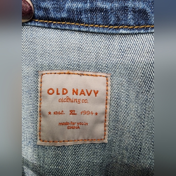 Old Navy Classic Indigo Jean Jacket, Size XL - Picture 2 of 3